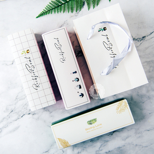 清新烘焙包装盒子 凤梨酥牛轧糖手提包装袋礼盒纸盒 烘焙包装