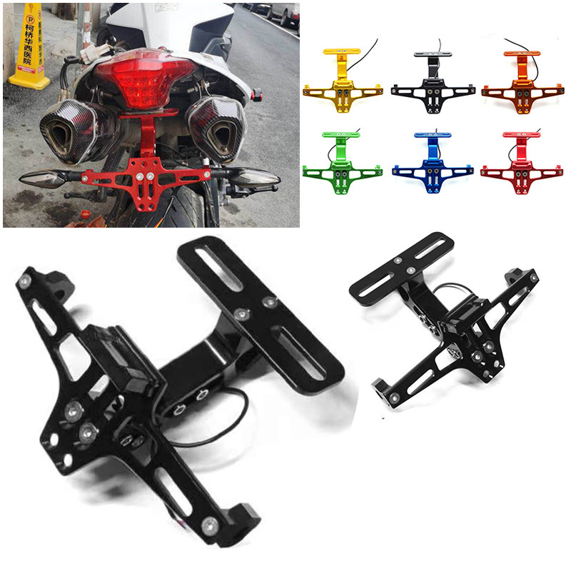 摩托车黄龙300/600银钢小怪兽小猴子M3/M5转向灯车牌架带灯牌照架