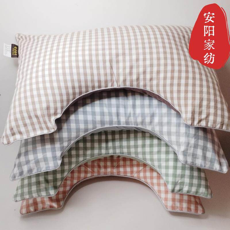 荞麦壳枕头U形枕纯棉老粗布护颈椎拱形枕午休助睡眠成人学生单人