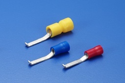 KSS绝缘折角扁平端子LB5-4F黄色绝缘折勾端子100只一包