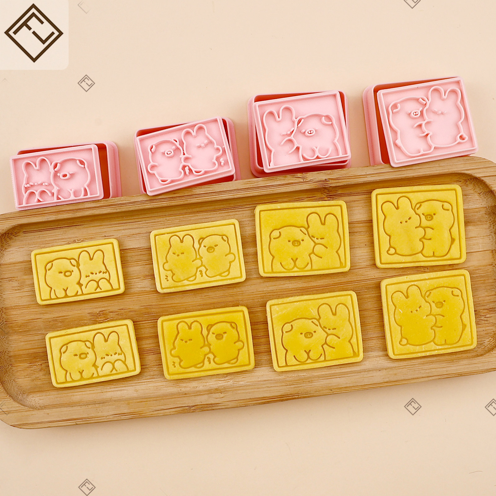 FL日本cotta猪猪兔兔熊熊饼干模具迷你动物儿童曲奇烘焙卡通可爱