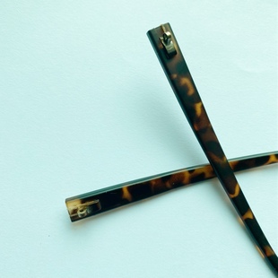 单牙玳瑁色眼睛腿通用配件牙厚1.5mm腿宽9mm牙高7.8mm凹牙平牙对