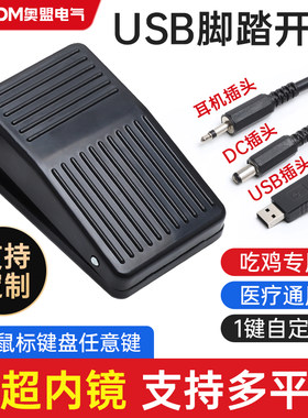 三角洲爆闪USB脚踏开关脚踩式折弯机剪板机冲床控制器带插头220V