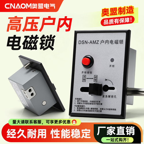 户内高压电磁锁DSN-AMY手柄式开关柜门BMY柜架电控锁变压器外壳锁