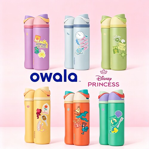 owala六公主不锈钢保冷运动水杯