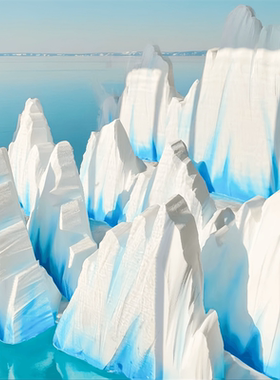 定制仿真泡沫雪山雪块假山塑雕