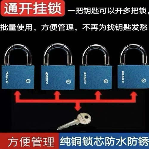 一把钥匙开多个锁铜心防水户外通