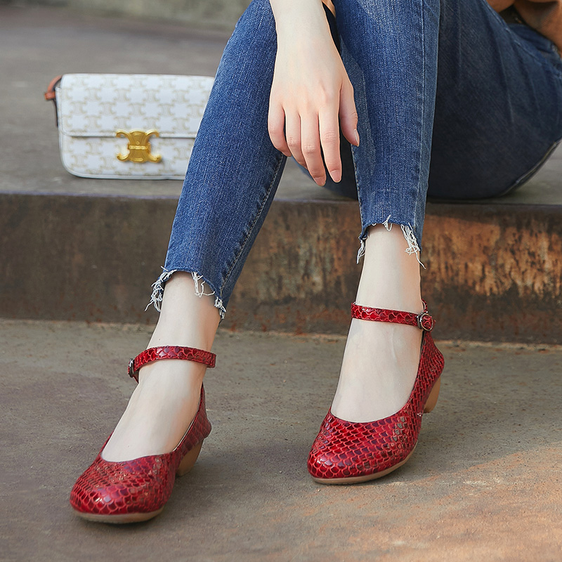 2025春夏新款模特走秀鞋软底软面真皮女单鞋职业工作鞋跳舞舞蹈鞋