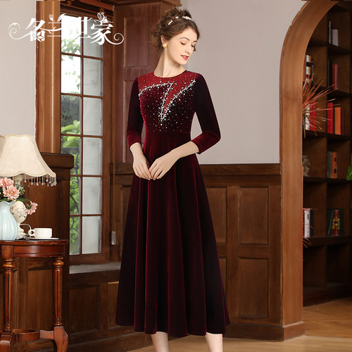 名兰世家妈妈婚宴连衣裙原创设计