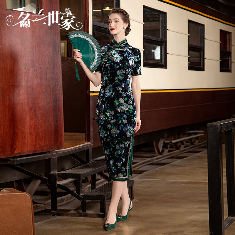 名兰世家中国风改良旗袍礼服高贵