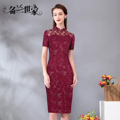 名兰世家婚宴妈妈旗袍礼服高贵