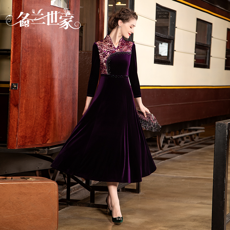 名兰世家婆婆婚宴礼服裙轻奢小众