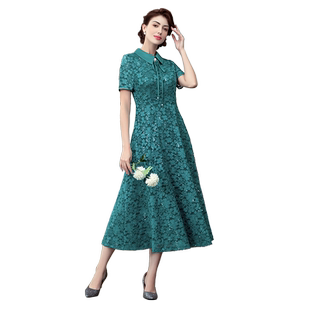 名兰世家结婚宴会礼服妈妈连衣裙夏款喜婆婆显瘦气质原创设计师款