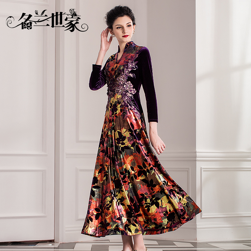 名兰世家妈妈婚宴礼服连衣裙原创