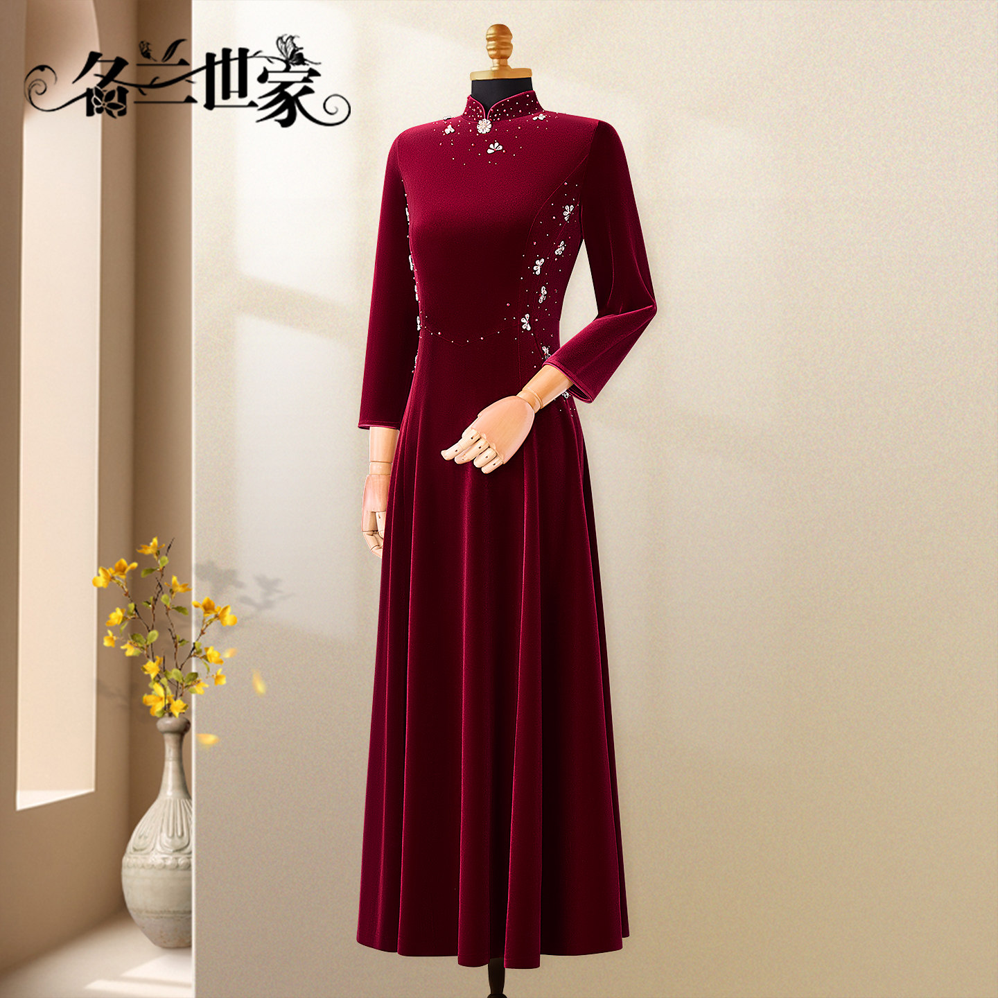 名兰世家喜妈妈高端婚宴礼服轻奢高级感喜婆婆装连衣裙钉珠大摆裙,女装/女士精品,礼服/晚装,淘宝优惠券,粉丝福利购,淘宝优惠卷