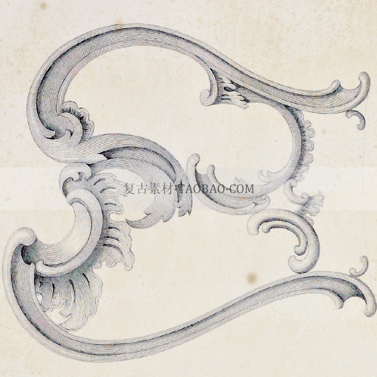 1850年法国德国房屋家具设计装饰石版版画花纹参考图片设计素材