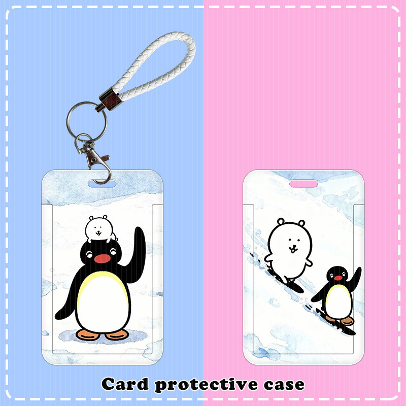 pingu企鹅可爱滑盖卡套饭卡证件
