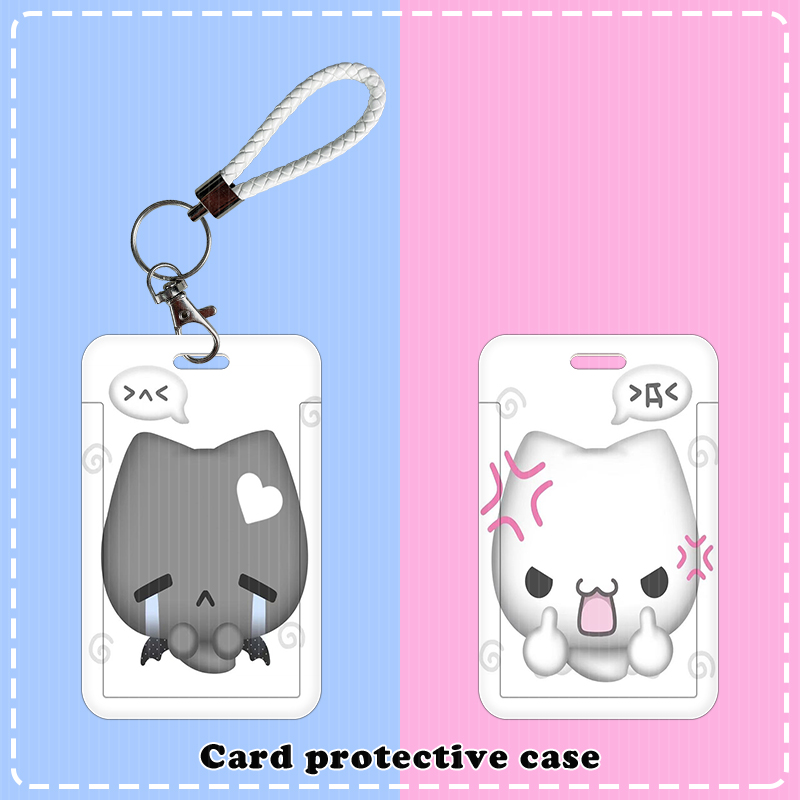 多罗猫情侣可爱学生滑盖卡套饭卡公交身份证件保护套校园卡套