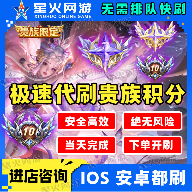 王者荣耀V10贵族积分艾琳觅芳游戏代练（新）