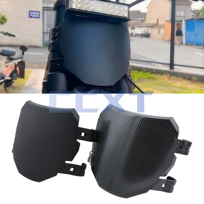 适用虬龙轻蜂前号码牌 79bike 探骊改装专用配件改装前挡风防水罩