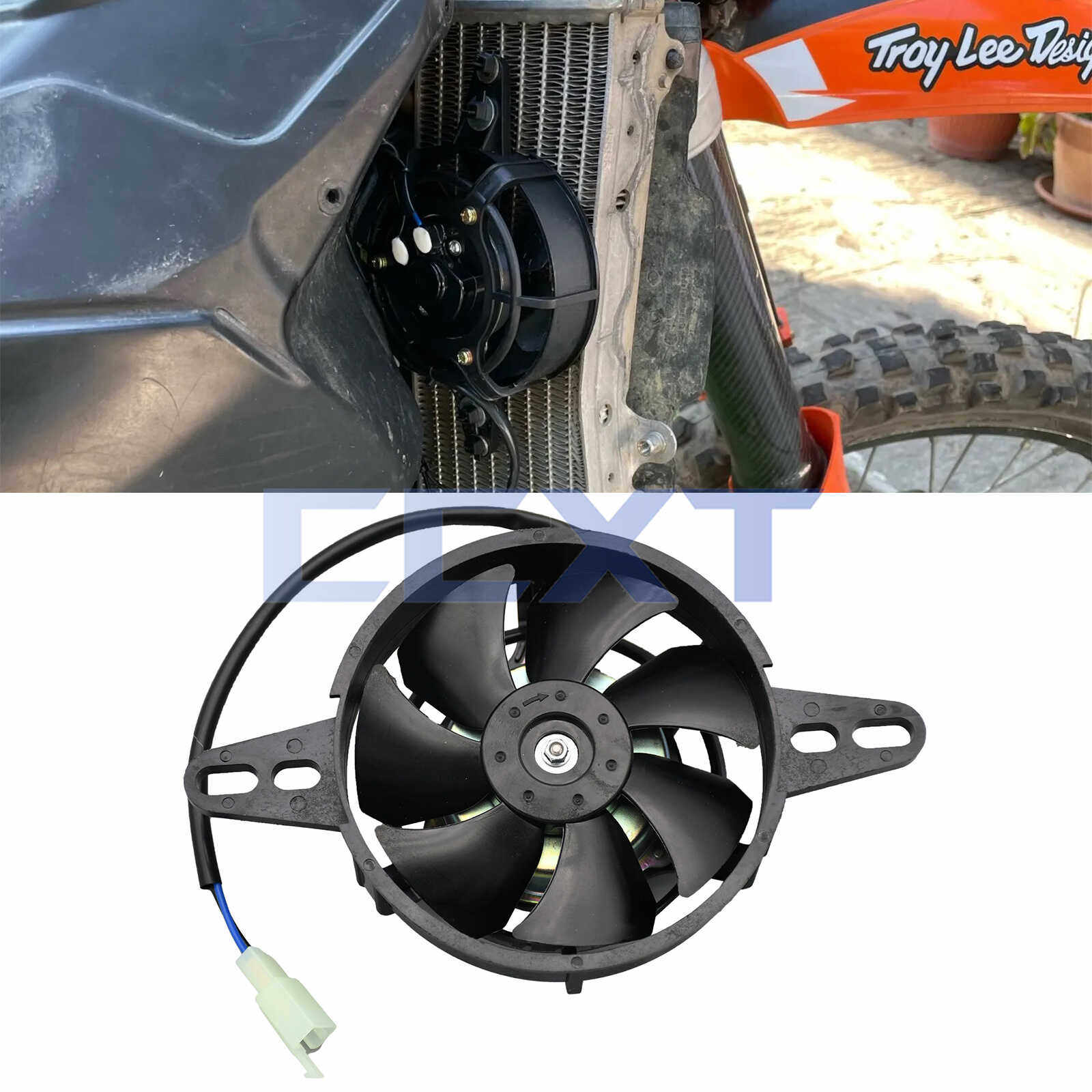越野摩托车改装配件油冷散热器歼1歼4泰坦M6M7 NC250CC水冷箱风扇