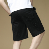 男款2024夏季新款美式高街潮牌宽松休闲五分裤子DS-D228A-8812P55，男装牛仔裤，电商D228A