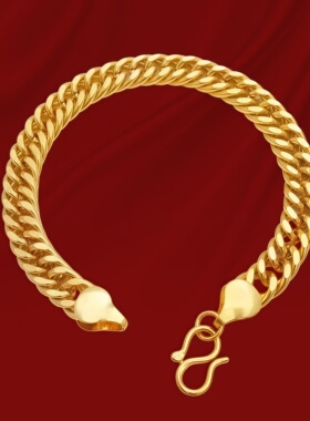 马鞭金色手链男女情侣款坦克马鞭链网红首饰老板链手链送老公礼物