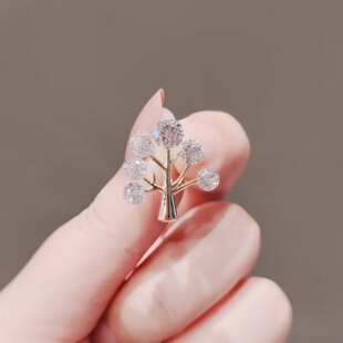 原创生命之树胸针女款2026年新款小别针胸花西装防走光扣开衫配饰