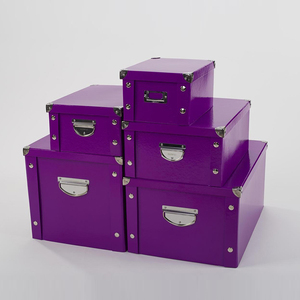 班费斯糖果色纸质衣物紫色收纳盒