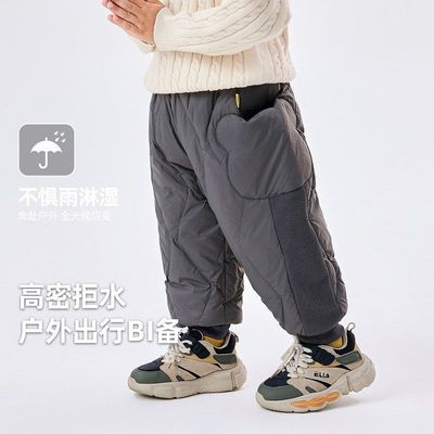 嘟嘟家儿童轻薄羽绒裤冬季新款男女童洋气保暖长裤冬装宝宝裤子潮