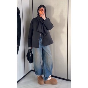 秒发诗歌兰9199简约小众韩系搭配围巾保暖鹅绒羽绒外套女25年冬季