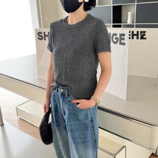 现货诗歌兰1103春款2026新品舒适正肩短袖T恤小版型透气薄款女潮