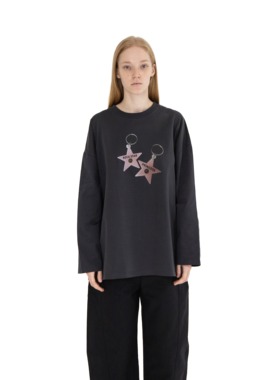 LarvaCosmos｜collage系列星星钥匙扣长袖T恤