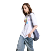 LarvaCosmos｜简单手工蓝白格纹棉布包大容量斜跨包 清仓福利