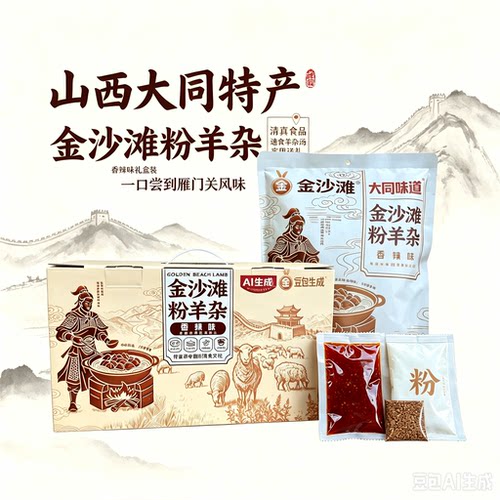 山西特产怀仁羊杂大同羊杂割羊杂碎带羊杂粉羊杂汤即食真空全羊杂