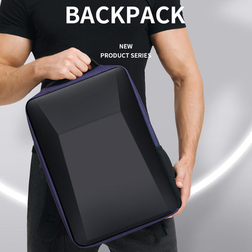 跨境男士双肩包轻商务EVA硬壳背包15.6寸立体多功能通勤电脑书包