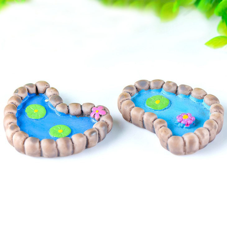 微景观摆件多肉配饰盆景小配件 仿真水池 园艺装饰鱼缸造景装饰品