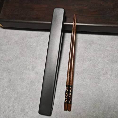 尖头木筷子单人装便携盒一人一筷
