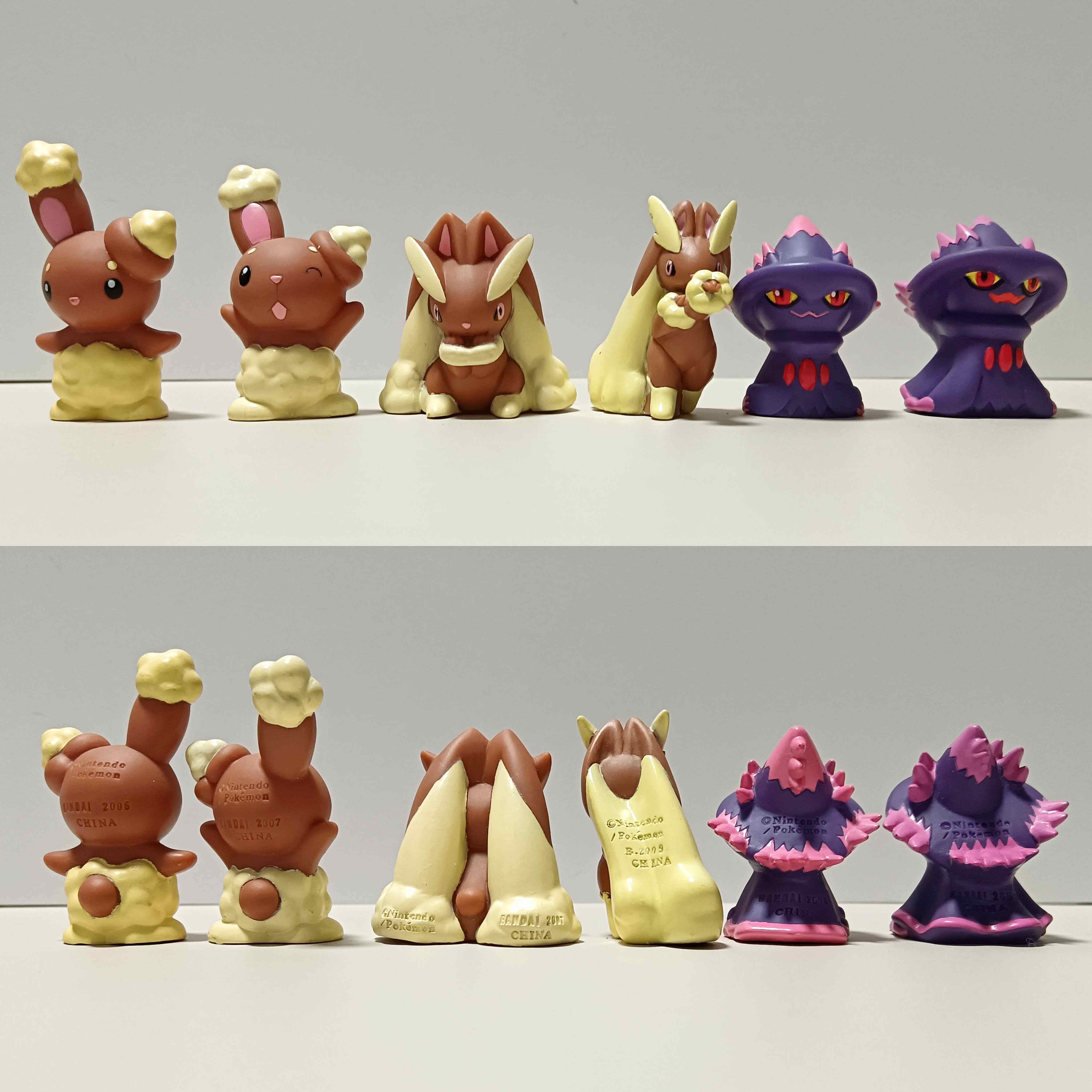 万代口袋妖怪精灵宝可梦dp神奥指人卷卷耳长耳兔梦妖魔