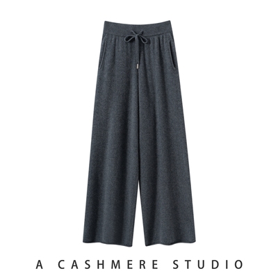 裤神纯山羊绒针织长裤