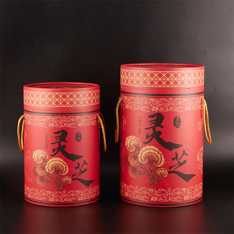 250克500克灵芝片包装盒野生灵芝礼品盒包装罐子空打包盒礼品罐图片