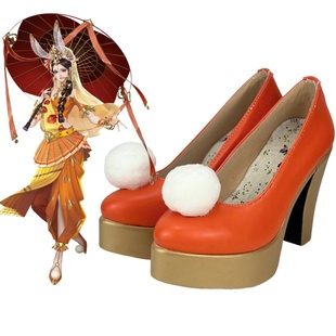 王者荣耀公孙离玉兔公主cos鞋子定制动漫cosplay靴子道具来图定做