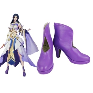 王者荣耀露娜紫霞仙子cos鞋子定制动漫游戏道具cosplay靴来图定做