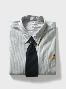 [THOMAS MORE]2025春季新品全棉复古蓝色格子领带TE5-AC06