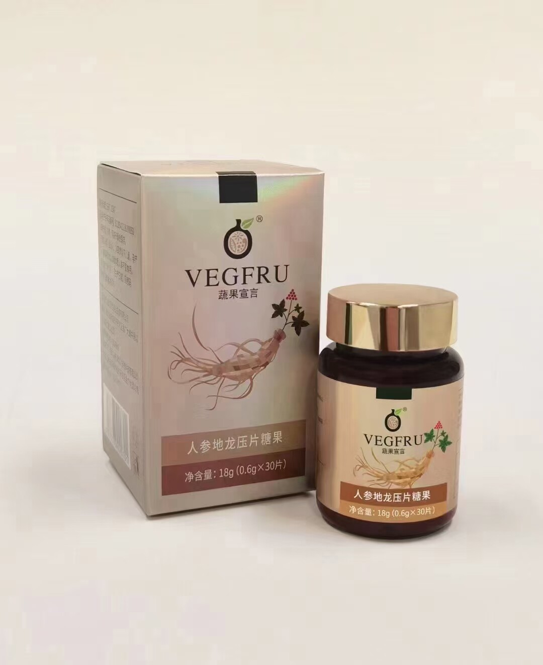 圣菲之美人参压片糖果地龙压片30粒  //灰树花  植能静 蜜蕾 星光