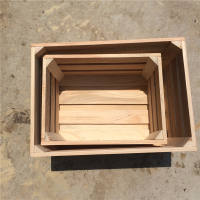 Thickened load-bearing wooden box, solid wood storage box, retro wooden box, storage wooden strip box, supermarket fruit display wooden frame thumbnail 8