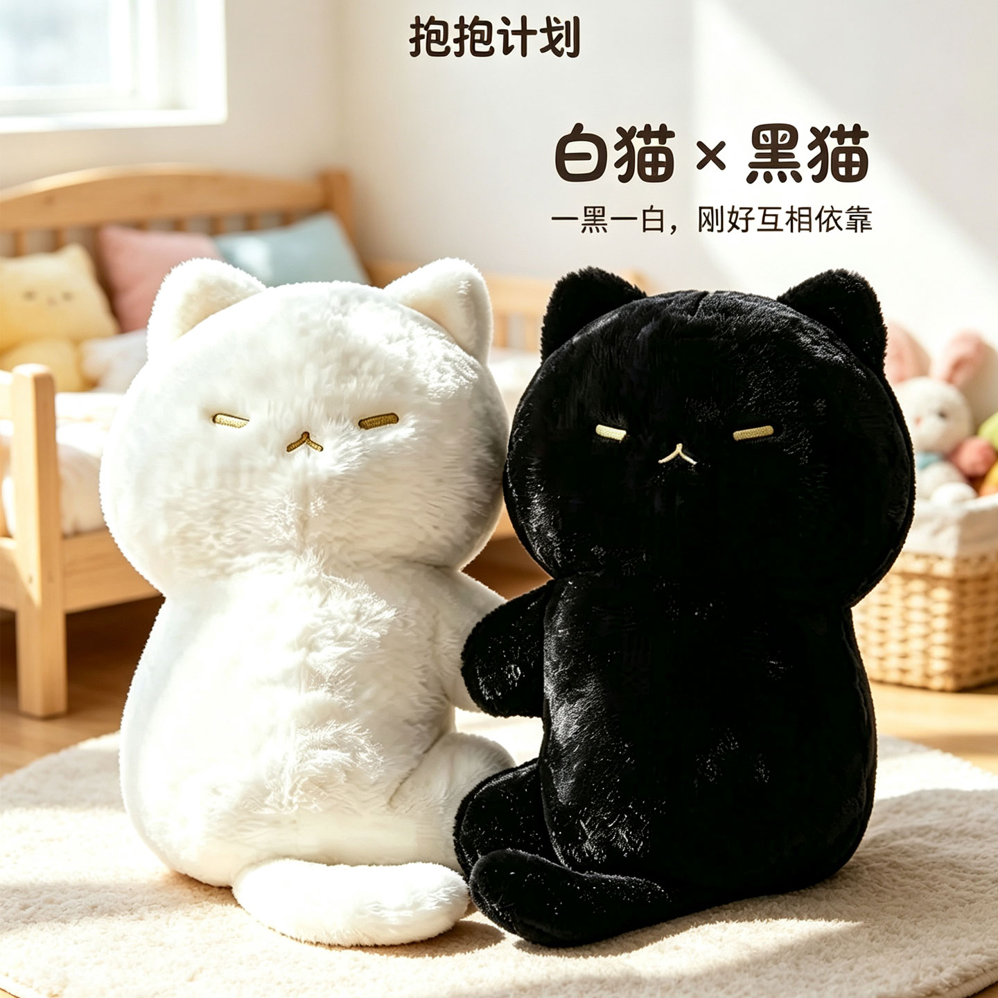 猫咪抱枕玩偶娃娃抱抱计划正版生毛绒/玩偶/公仔/布