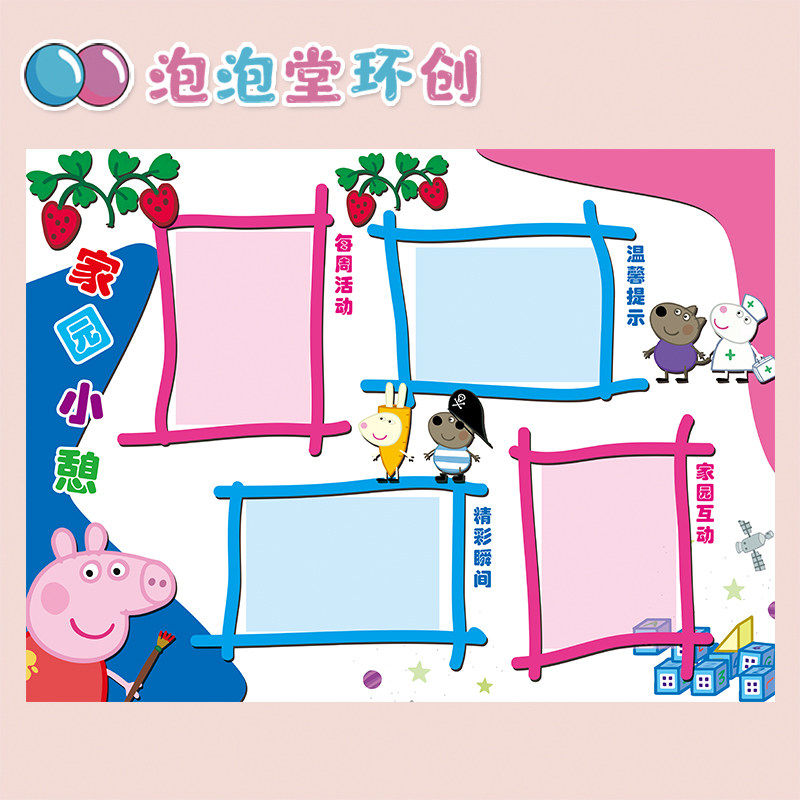 幼儿园家园栏每周食谱自理能力小文化墙贴
