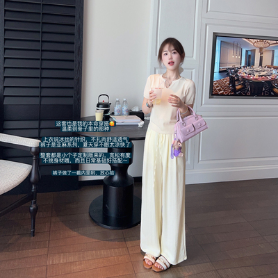 小小家小个子亚麻休闲裤