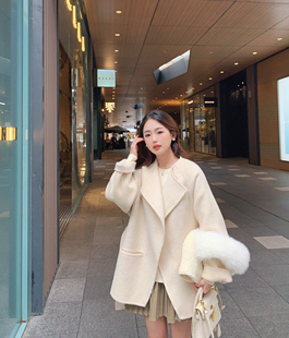 5%骆驼绒 小小家小个子手工双面羊毛大衣 95%羊毛 售完不补